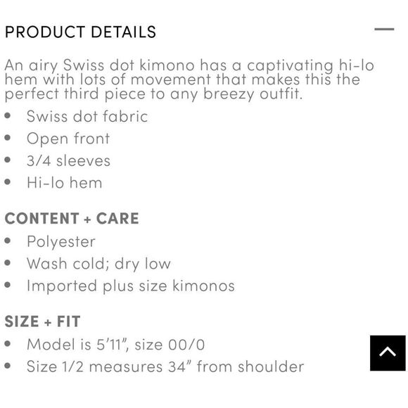 Torrid Women's White Floral Swiss Dot Hi-Low Kimono Size 1/2 - Picture 9 of 10